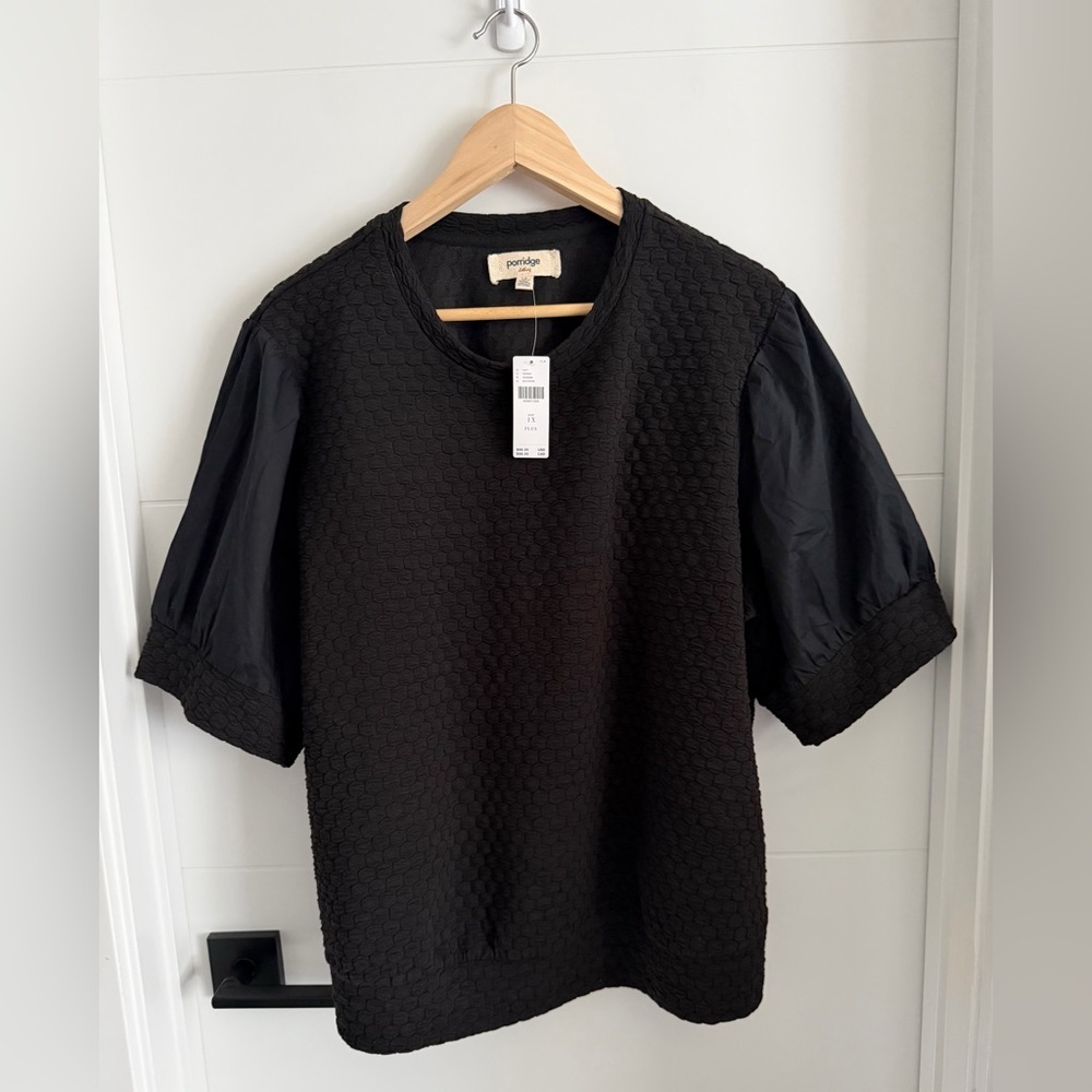 ✨NWT✨ Anthropologie: Short Sleeve Blouse (ptp approx 25in) -Size 1X - Picture 2 of 12